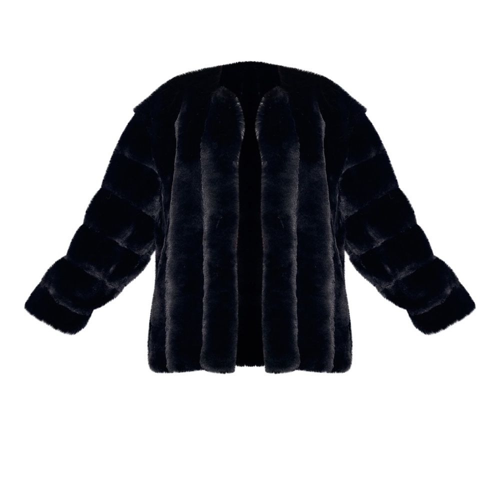 Black fur coat